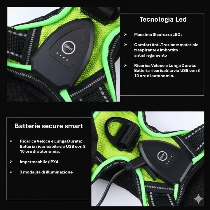 LedDog PRO™ Pettorina Led